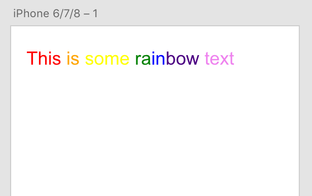 Rainbow text
